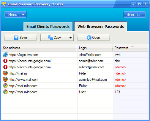Email Password Recovery Master Rixler Software FREE Download Email Email Password Recovery Master Rixler Software FREE Download Email