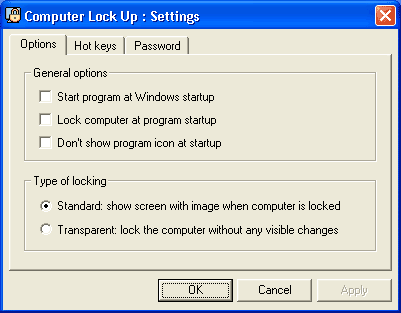 Lock up stock options