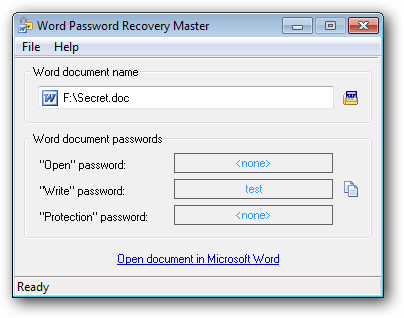 Word Password Recovery Скачать Крек