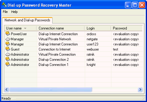 Dial-up Password Recovery Master :: Rixler Software. Faça o