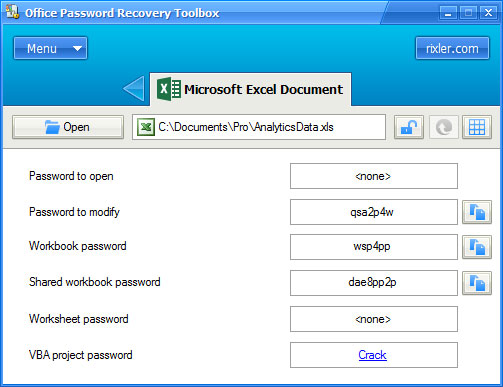 Office Password Recovery Toolbox :: Rixler Software. FREE Download Office  Password Recovery Toolbox