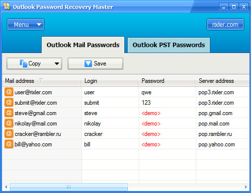 Similar gloria Criatura Outlook Password Recovery Master : Recuperación de contraseñas PST.  Descargue GRATIS Outlook Password Recovery.