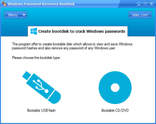 freeware del disco di avvio per il ripristino delle informazioni sull'account di Windows XP